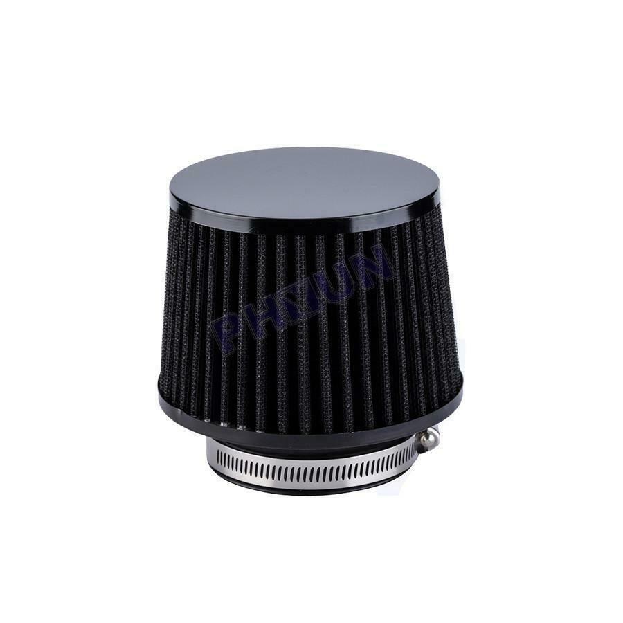 Motorcycle Scooter ATV 2.5'' Black Air Intake Filter Rubber Adapter Universal