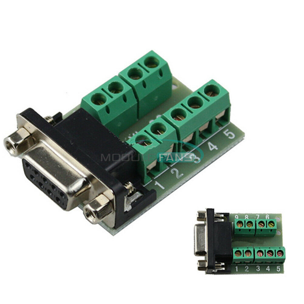 DB9 RS232 Serial Adapter Cable Female Connector Adapter Signal Terminal Module