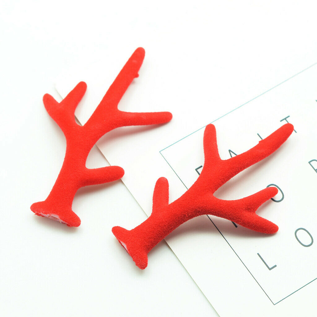 8Pcs Christmas Antler Horn, Plastic Reindeer Antler for Christmas Party Photo