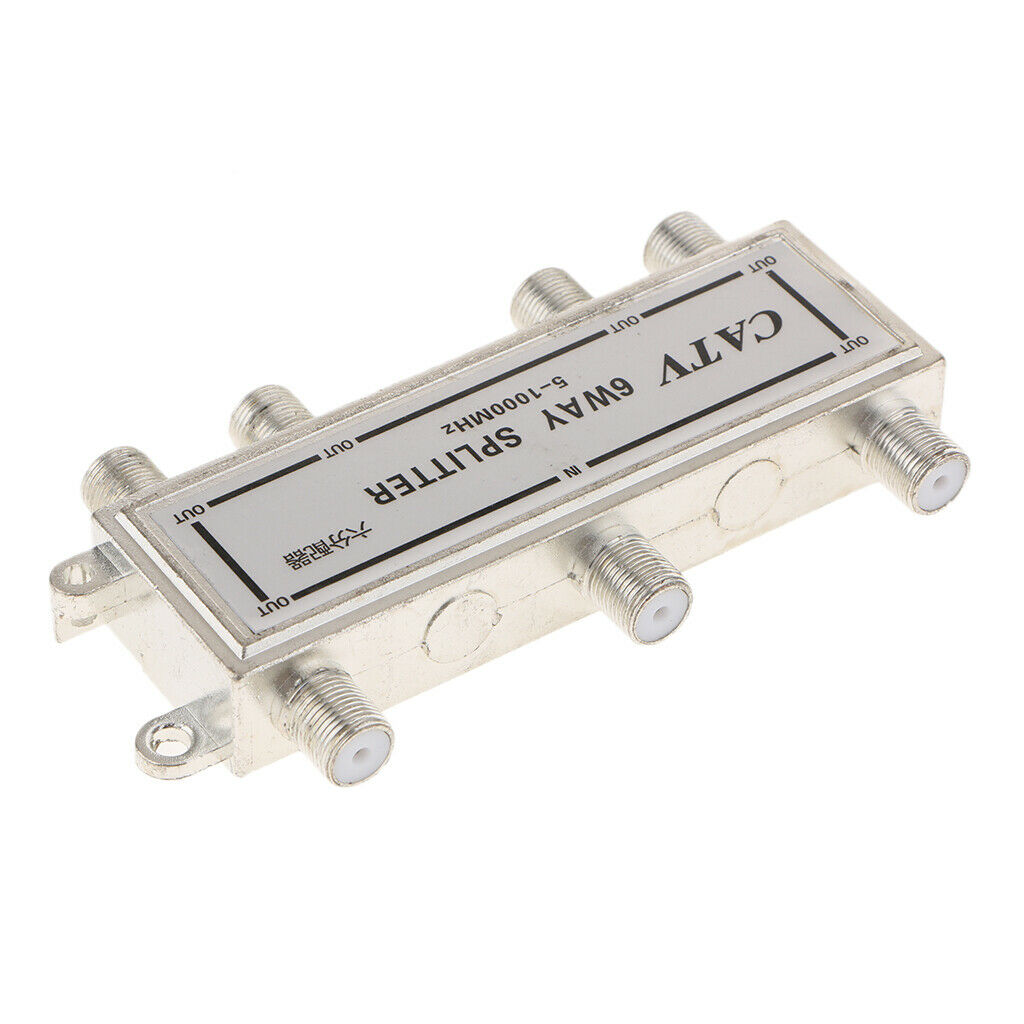 6 Way Coaxial Cable Splitter Coax Splitter / TV Splitter / RG6 Splitter