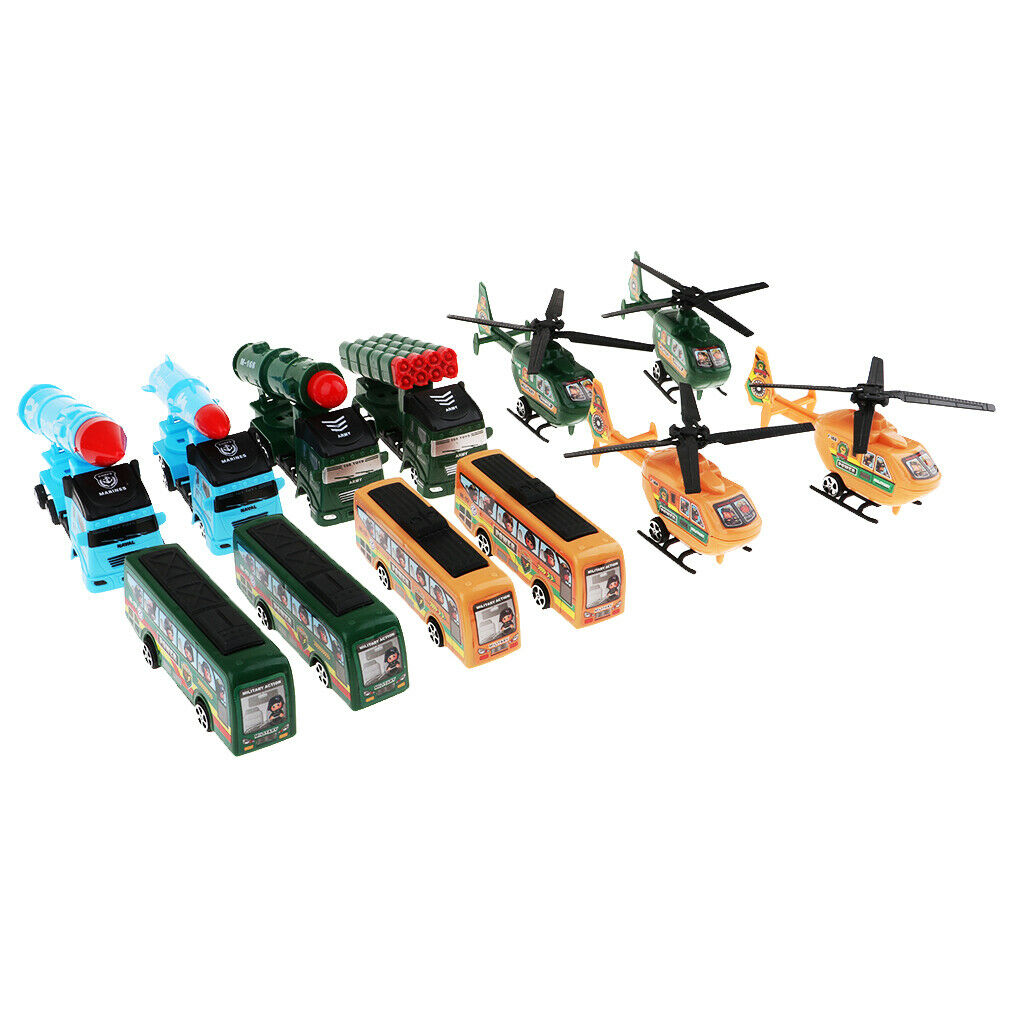 12pcs Mini Plastic Pull Back Vehicle Toys for Kids Boys Girls Birthday Gifts