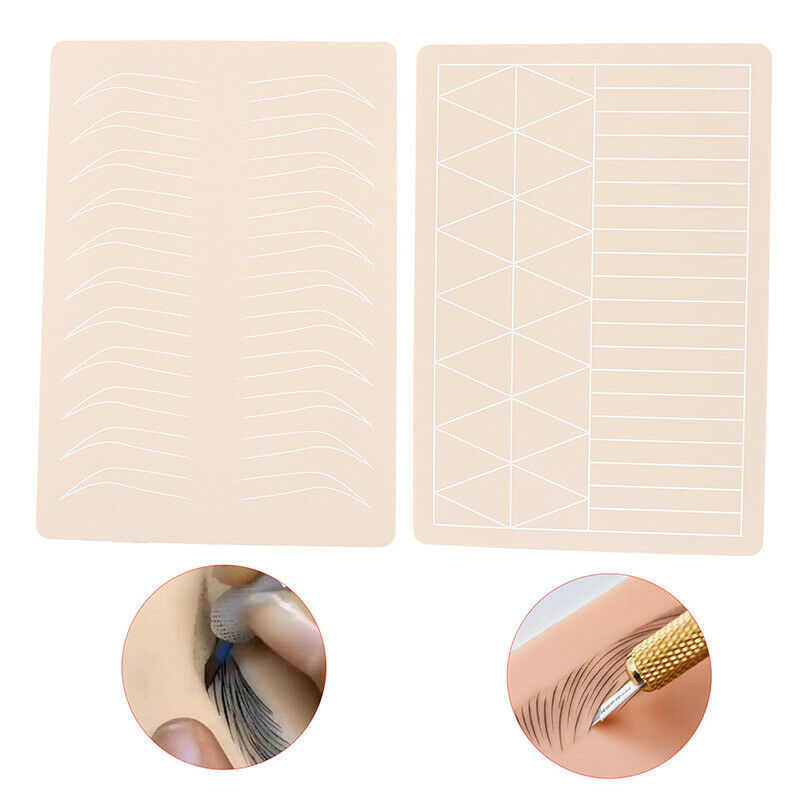 1Pc Microblading Eyebrow Practice Latex Skin Permanent Makeup Training Bo.l8