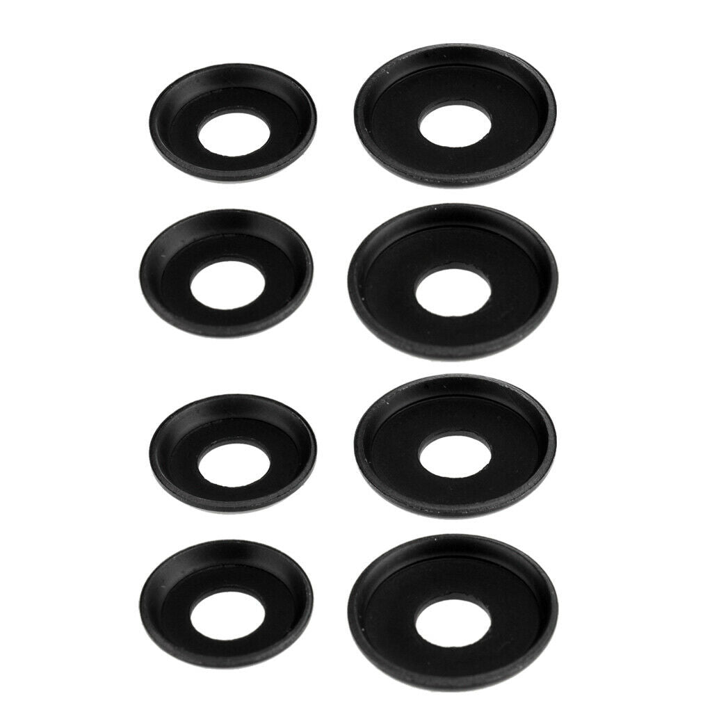 8 Pieces Metal Disc Assortment For Skateboard, 4 Large Washers, 4 Small Washers