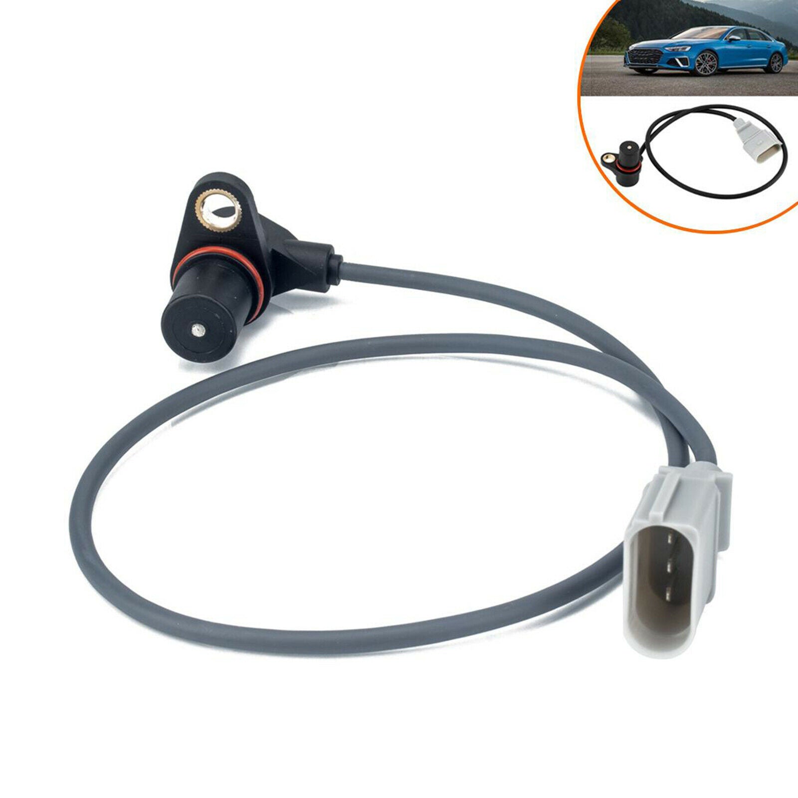 Cars Auto Crank Shaft Crankshaft Position Sensor For Jetta 6A906433C Black