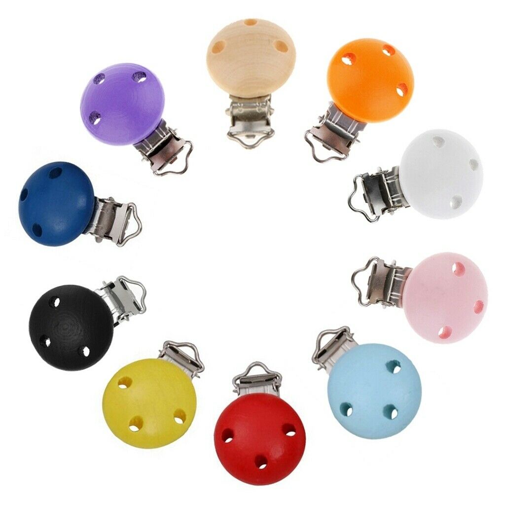 30pcs Baby Pacifier Clip Holder Solid Infant Dummy Clips DIY Bead Tool