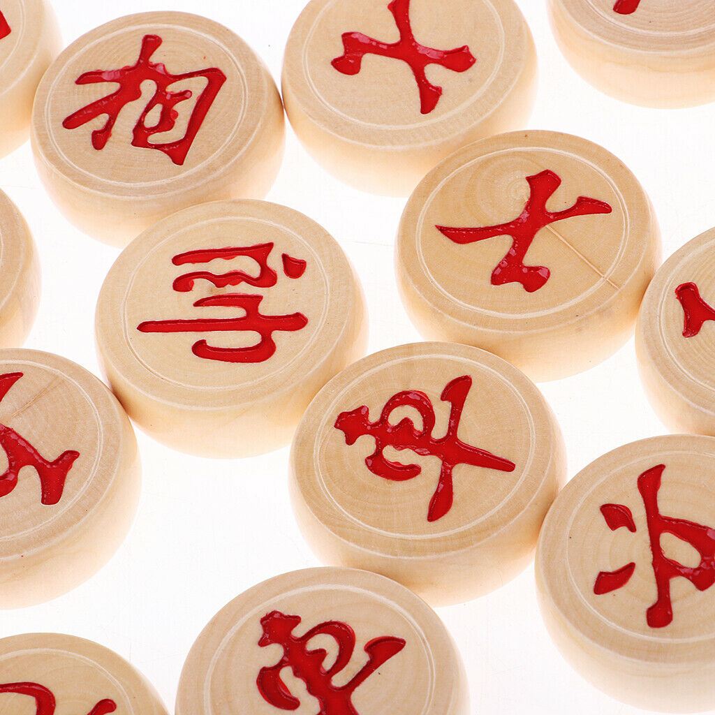 Chinese Chess Travel Game Set XiangQi Board Game Chess Diameter 5.0 Cm