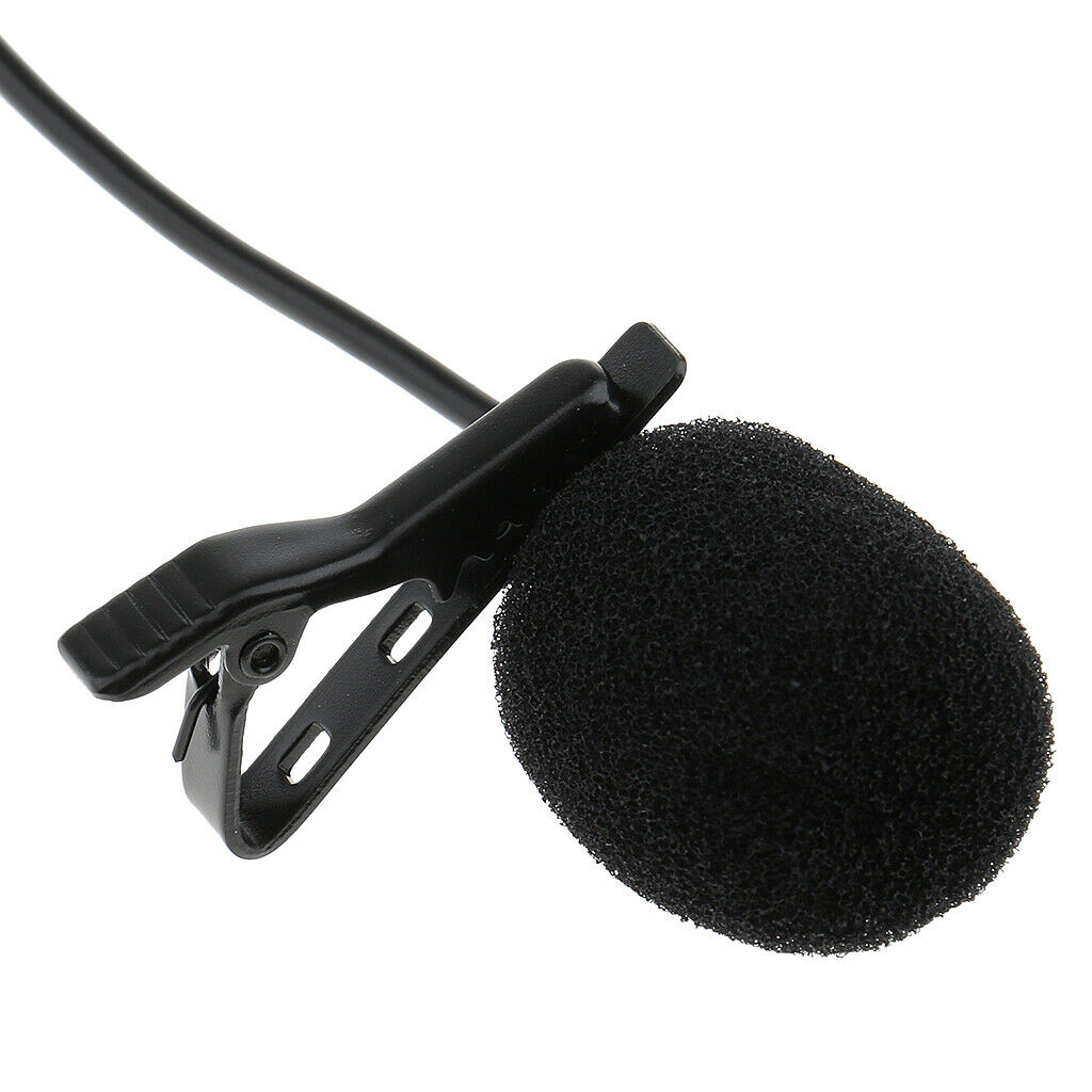 2x Wired Lavalier Microphone Mic with Clip 3 Pin XLR 3.3ft Tie Clip-on