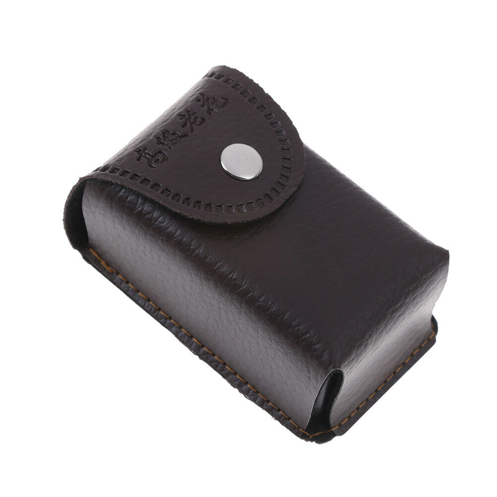 Faux Leather Press Buckle Folding Eyeglasses Case Glasses Box Presbyopic .l8