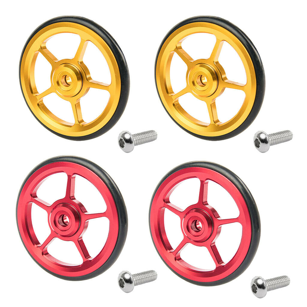 4 Piece Ultralight Alloy Bike Easy Wheels Easywheel for Brompton Refit Parts