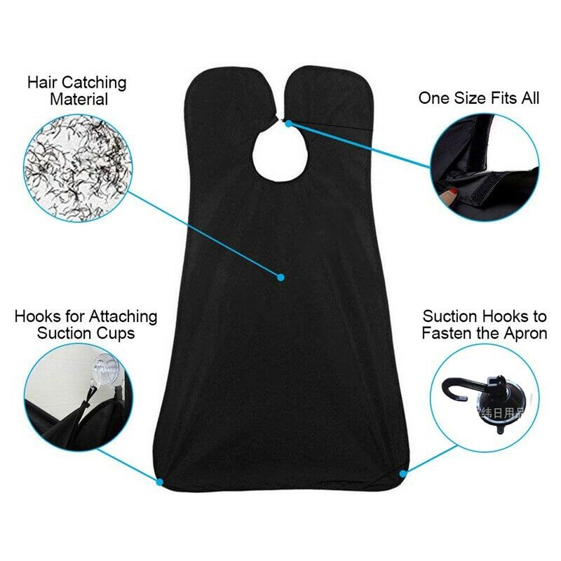 Beard Apron Clippings Catcher Apron Beard Catcher for Shaving Non-Stick BearV9T7