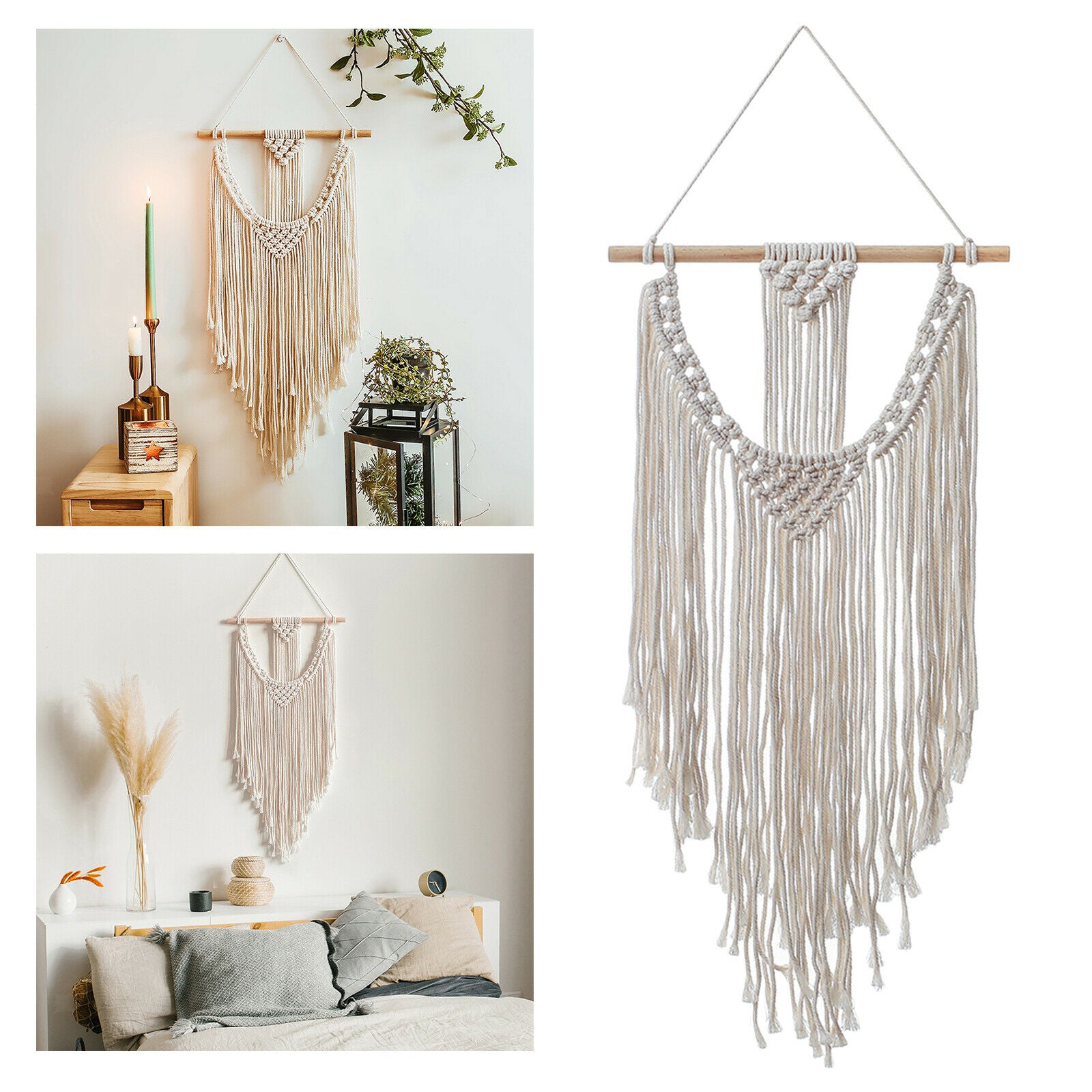 Cotton Woven Macrame Bohemian Tapestry Wall Hanging Festival Ornament Craft