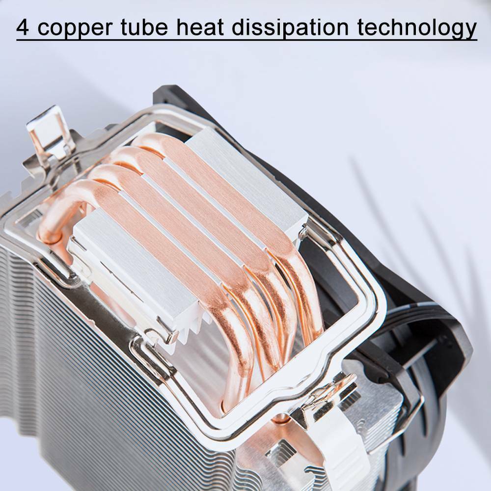 4 Heat Pipe LED Radiator CPU Cooler Heatsink For Intel Socket LGA 115X/775/AMD!