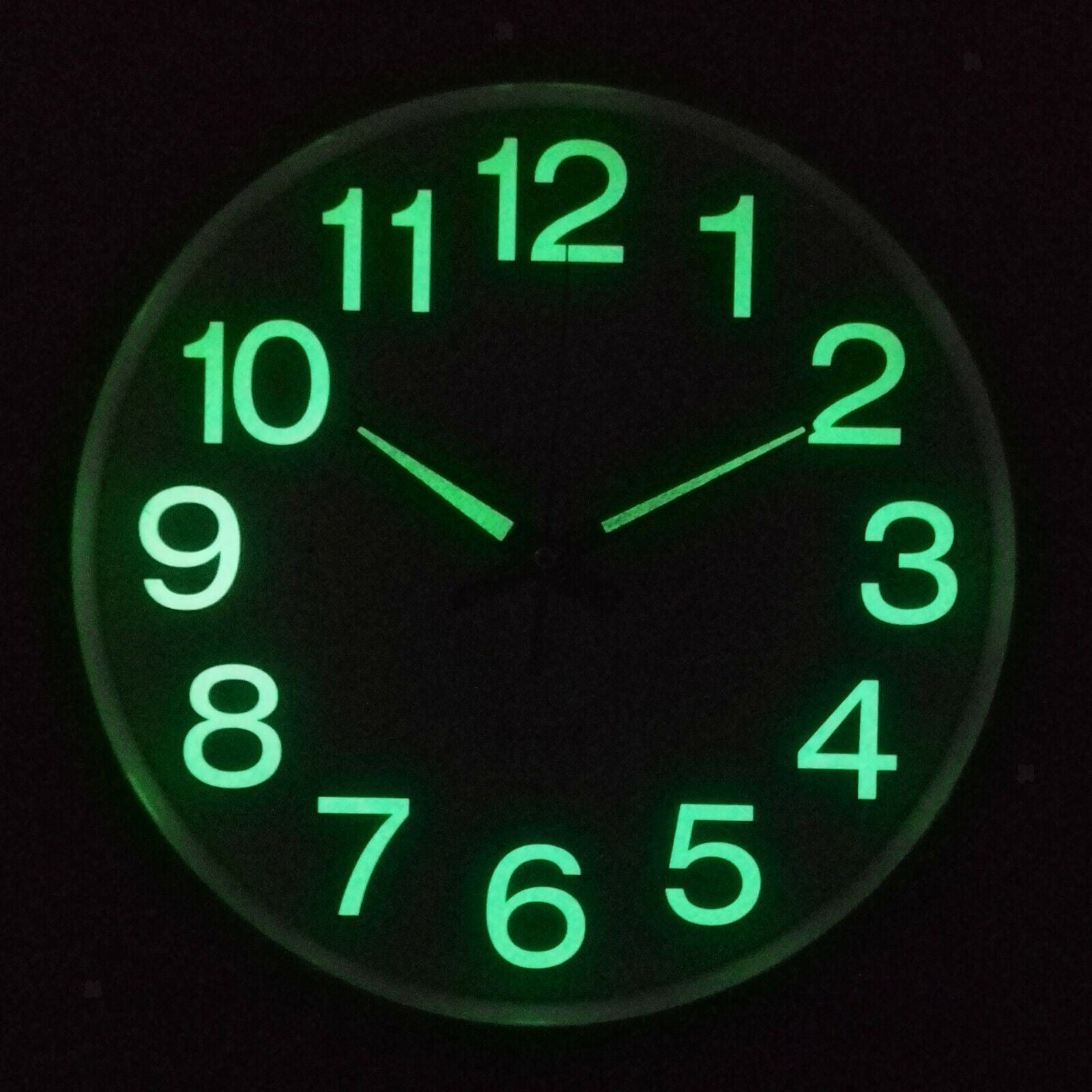 Luminous Wall Clock, Silent Non-Ticking Round Quartz Battery Operated Wall
