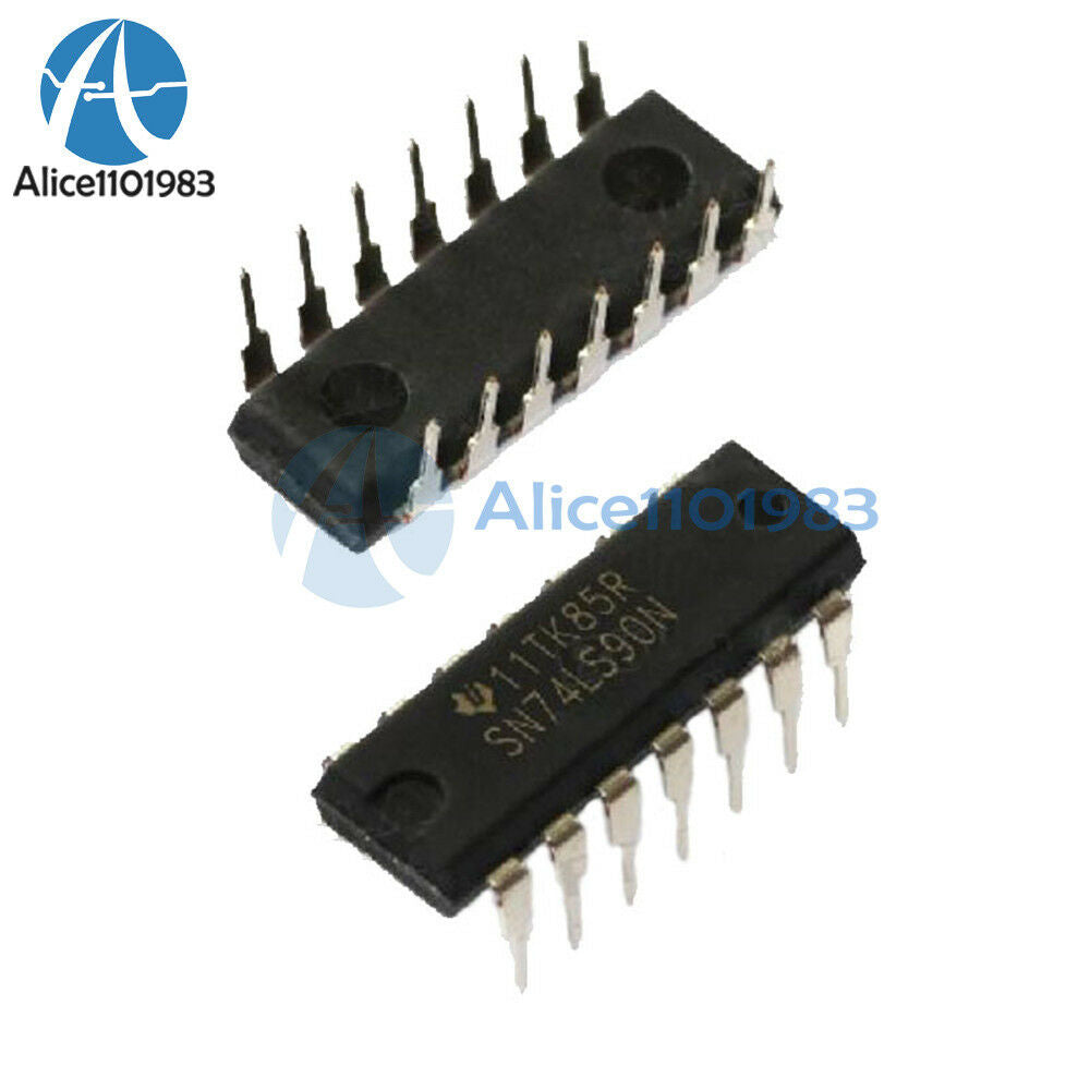 2PCS 74LS90 SN74LS90N IC Decade Divide-by-12 and Binary Counter DIP14