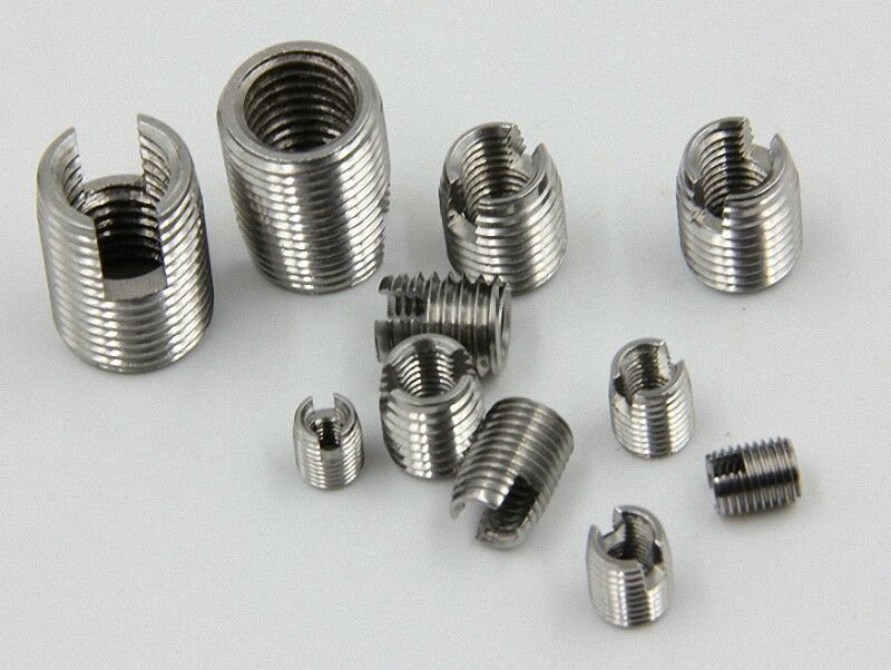 2Pcs M20 x 2.5mm Stainless Steel Solid Insert Thread Repairing Metal Threads