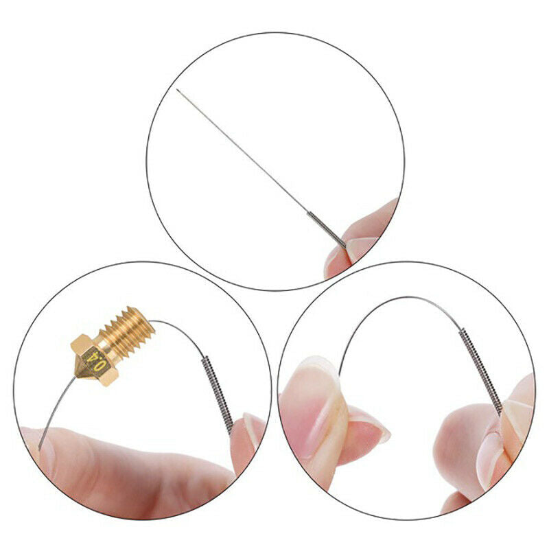 4X(23Pcs Nozzle Cleaning Kit 0.4mm Nozzle 0.4mm Cleaning Needle Tweezers WrE6L7)