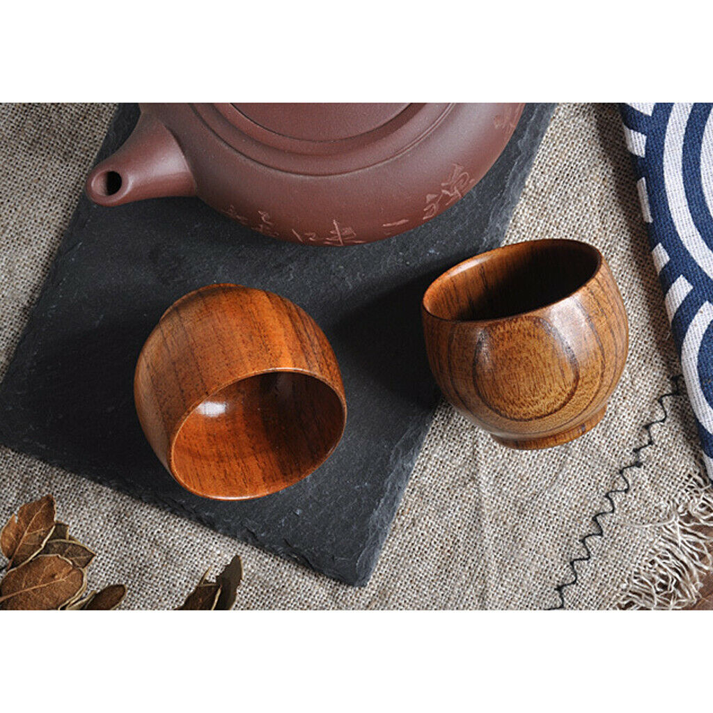 12x  Wooden Cup Handmade Natural Wood Coffee Tea Beer Juice Mug 50ml