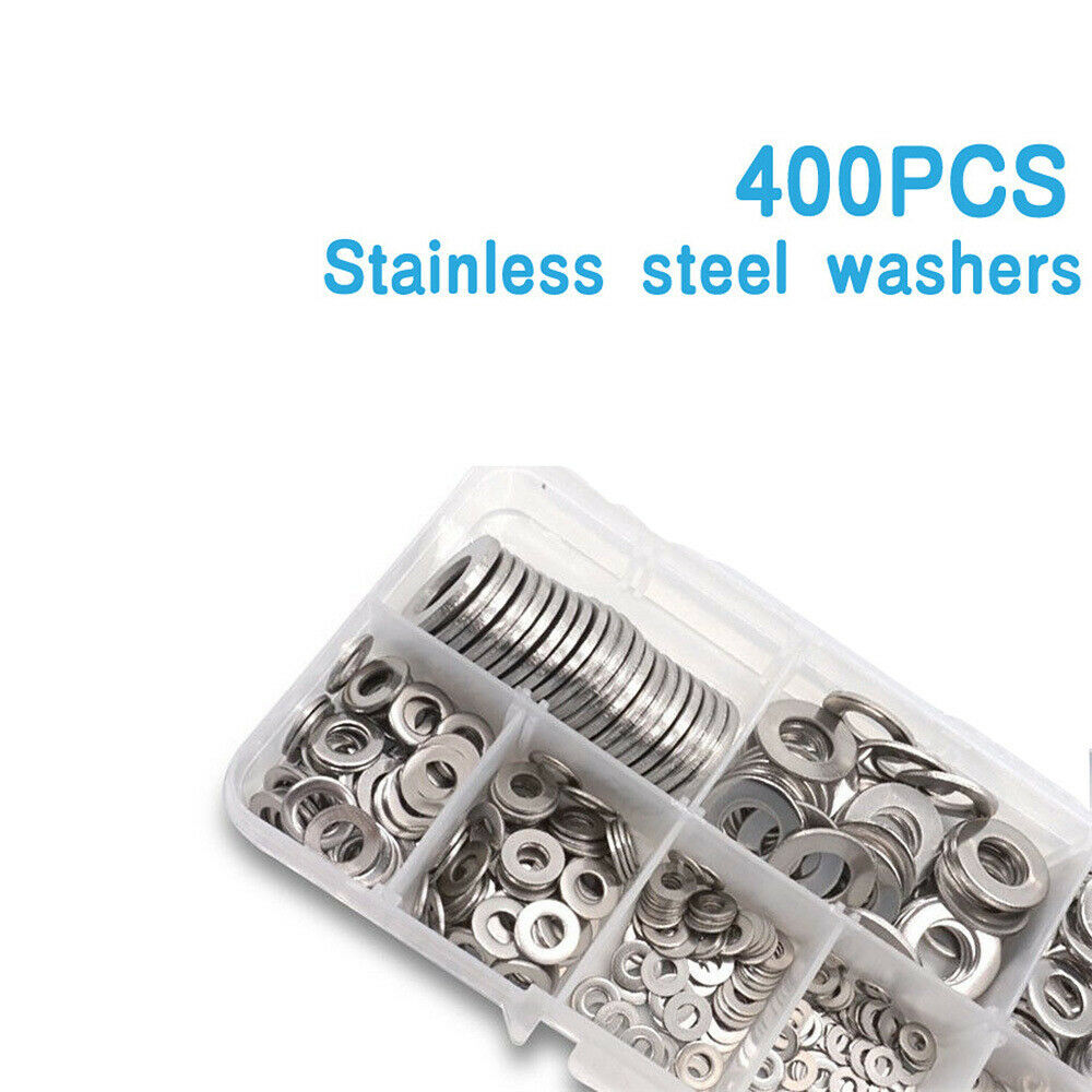 Stainless Steel 400Pcs Boxed Sealing Washer Combination Flat Washer Combination