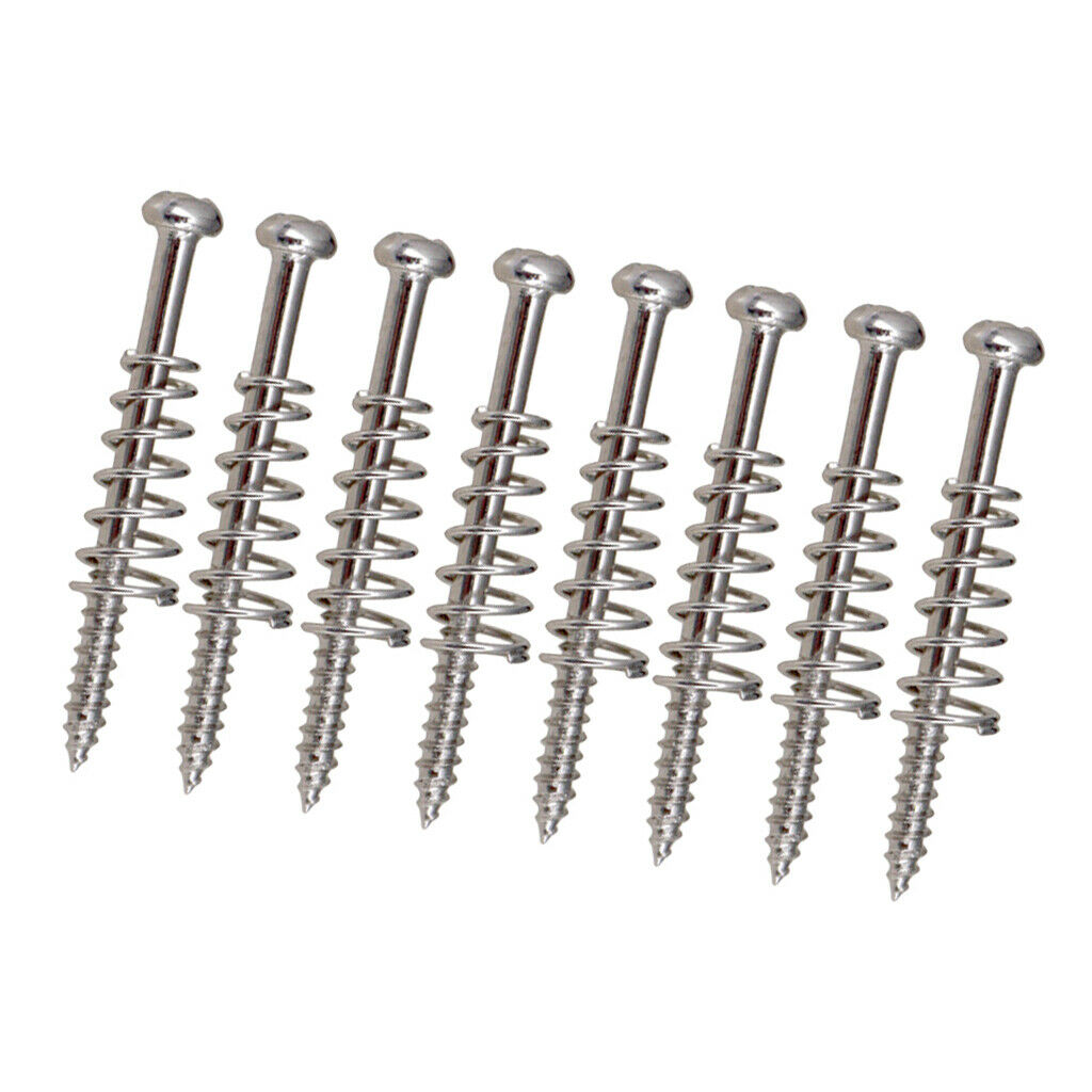 8pcs Humbucker Pickup Ring Screws&Springs for Electric Guitar Parts 3x38mm