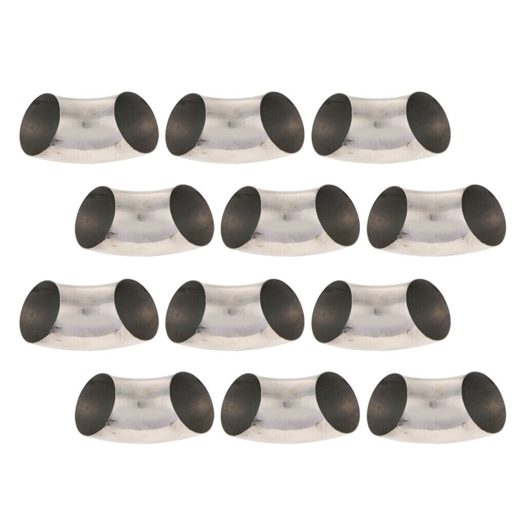 12Pcs Auto Stainless Steel 2.5" 90 Deg Bendable Exhaust Pipe Universal