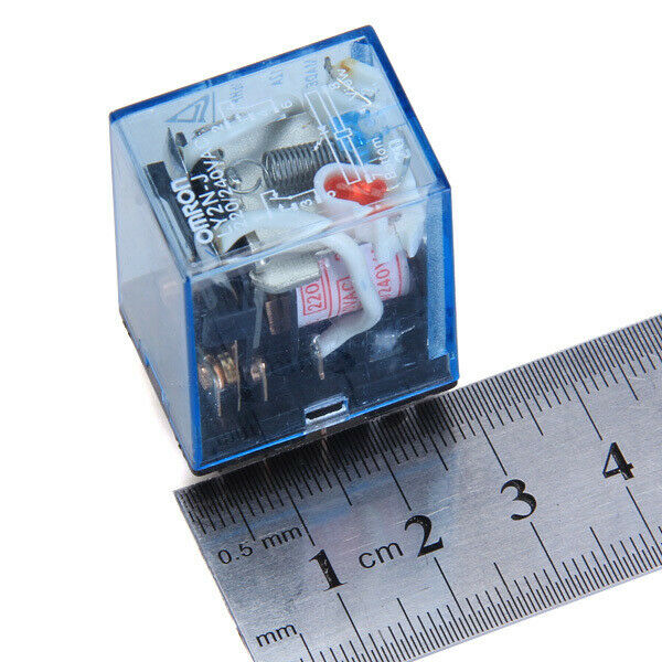 10A 240VAC / 10A 28V 8Pin 2NO 2NC LY2N-J Lamp Coil Power Relay DPDT