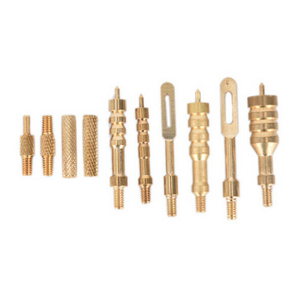 11pcs .22cal-.45cal Gun Cleaning Jags Brush Kit Brass Spear Pointed Jags Kit
