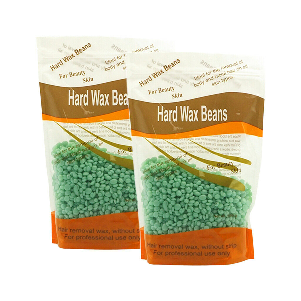 2 Bags, Natural Hard Wax Beans Body Hair Removal Bikini Solid Waxing Beads