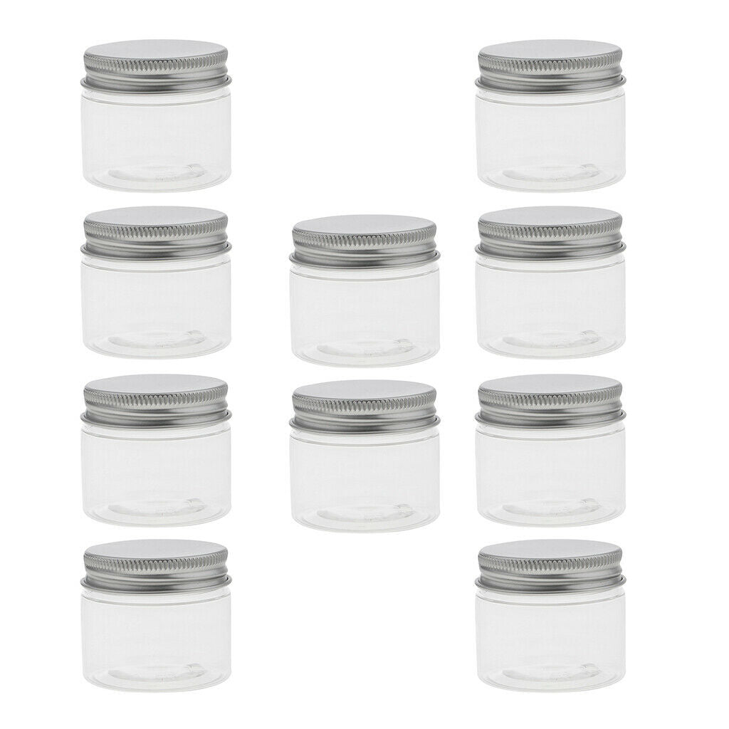 30 Pieces Clear Plastic Empty Cosmetic Jars Pots Makeup  Storage Case 50 Ml