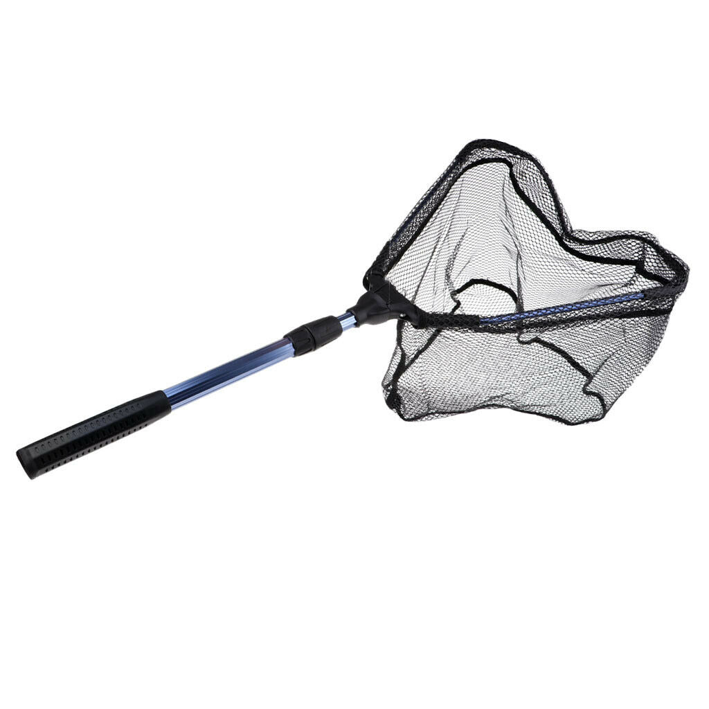 Trilateral Fly Fishing Landing Net   Foldable Aluminum Handle