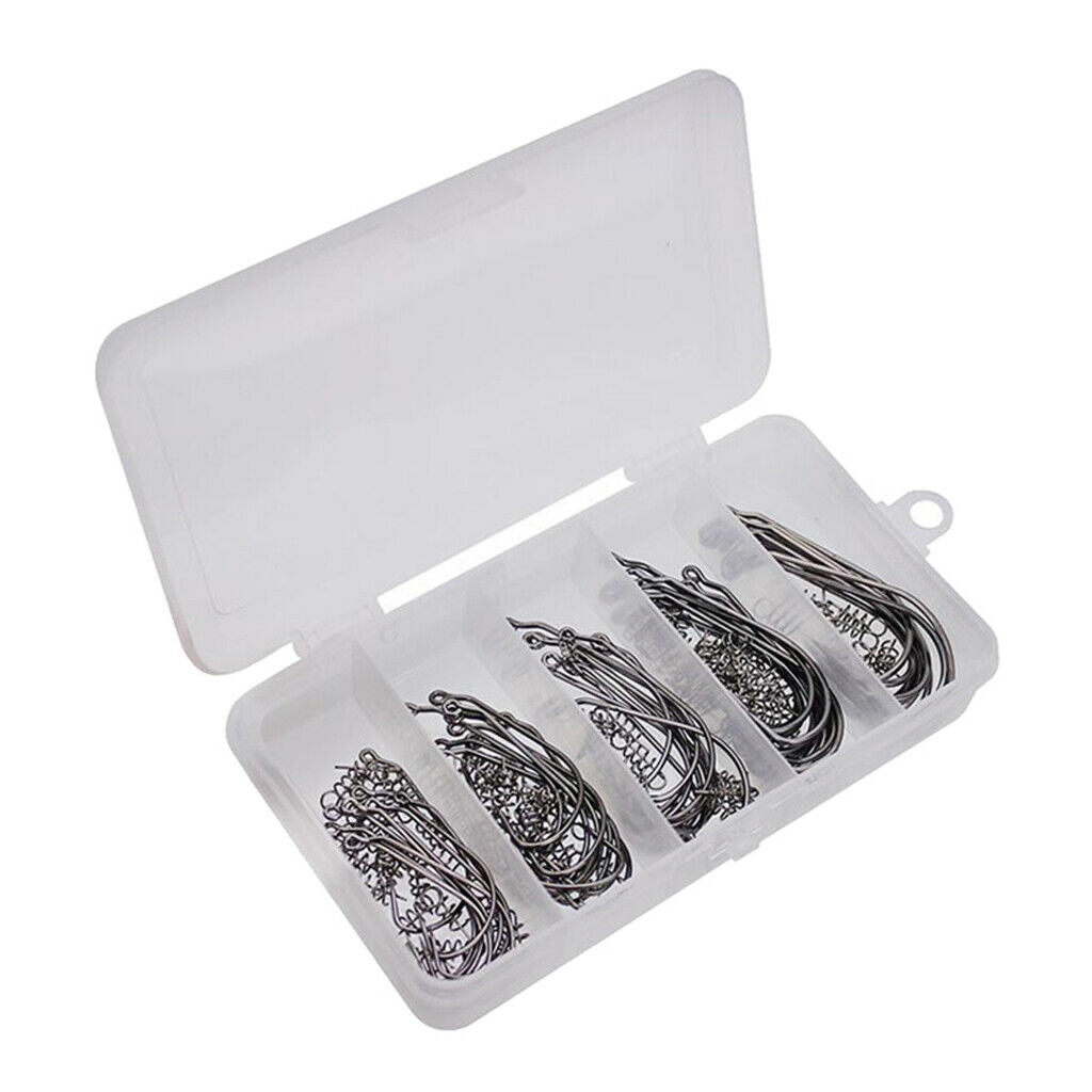 50pcs/box Fishing Hooks Set Circle Fishing Hooks Saltwater Fishing Tackle Set