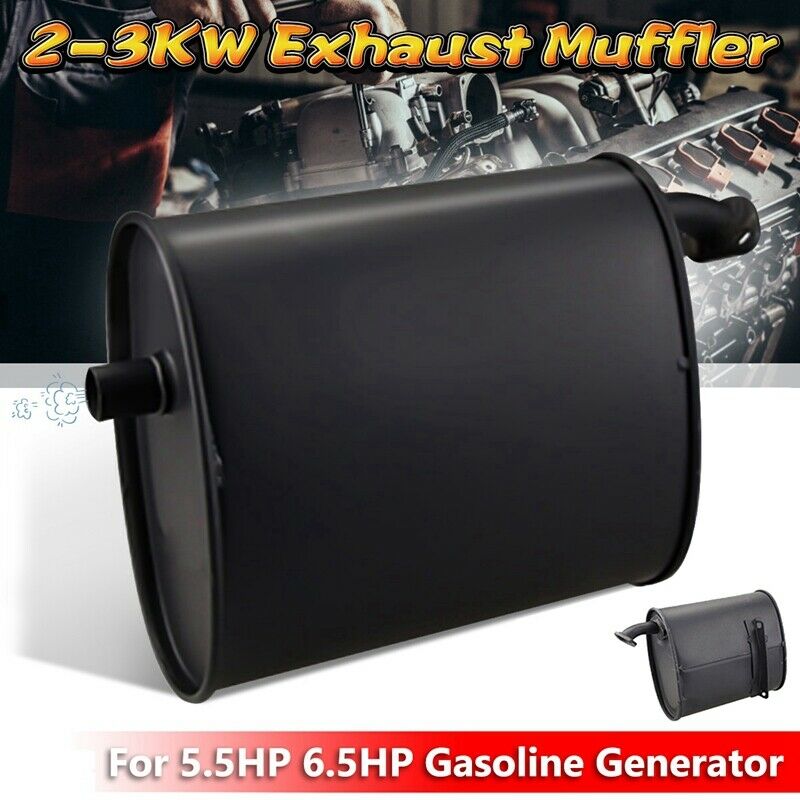 Gasoline Generator Universal Black Iron 2-3KW Exhaust Muffler for 5.5HP 6.5HP U3