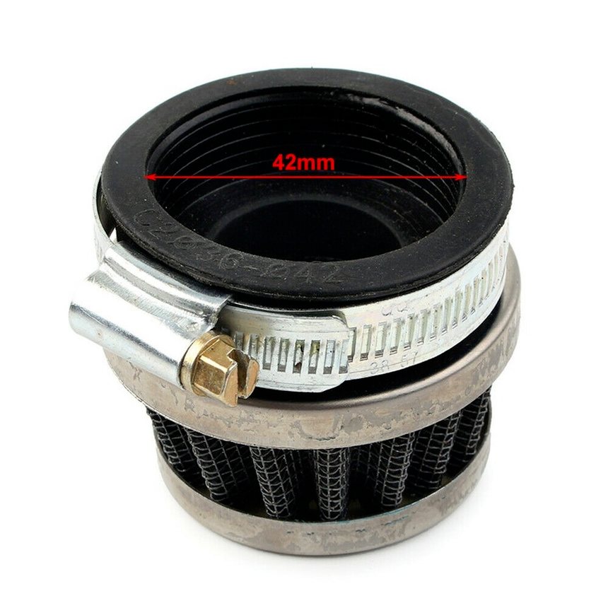 Motorcycle42mm Air Filter Cleaner For ATV Go Kart Pit Dirt Bike GY6 150cc-250cc