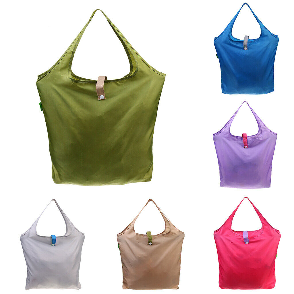 Eco Nylon Foldable Travel Shopping Shoulder Bag Grocery Bags  Purple