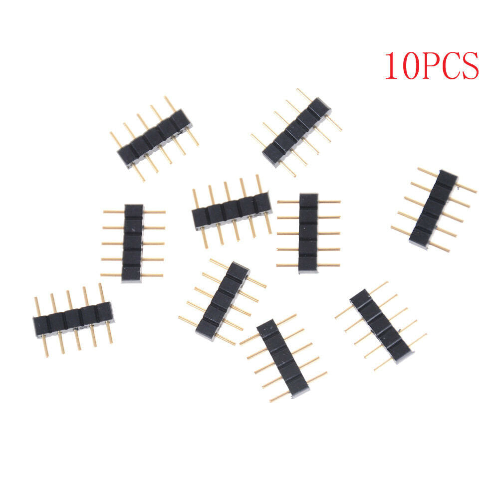 10pcs 5PIN RGBW Connector Adapter pin needle male type double For  LED Stri Lt