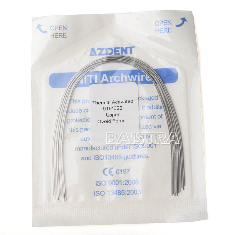 20 X Dental Ortho Arch Wire Heat Activated Thermal Niti Rectangular 16*22 Upper