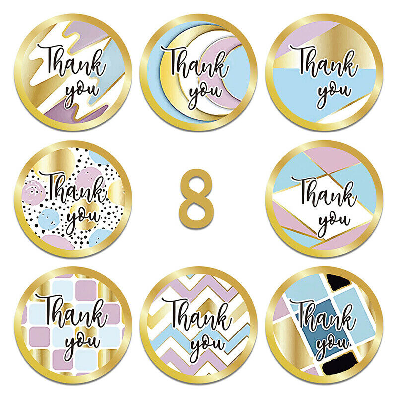 500pcs/roll Thank You Stickers Business Order Labels Envelope Se.l8