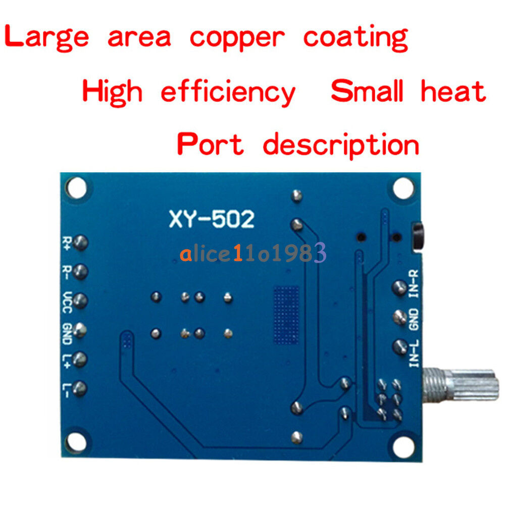 TPA3116 D2 50W+50W Dual Channel DC4.5-27V Digital Power Amplifier 50Wx2 Stereo