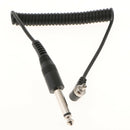 PC to 6.35 mm Spring-PC Sync Cable with Screw Lock Suitable for Yongnuo