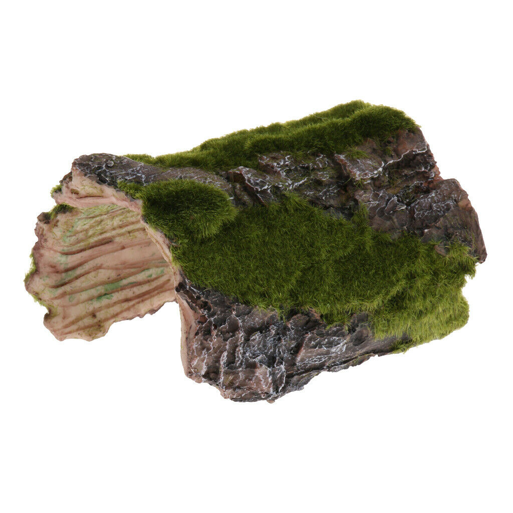 Tree Bark Bends Cave Vivarium Reptile Hide Aquarium Fish Tank Cave