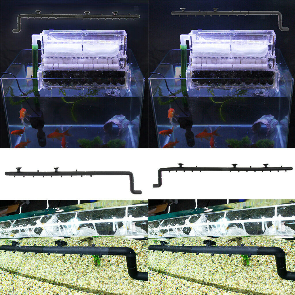2Pcs Multi Function Rain Bar Unit Fish Tank Pond Outflow Pipe 60cm & 48cm (