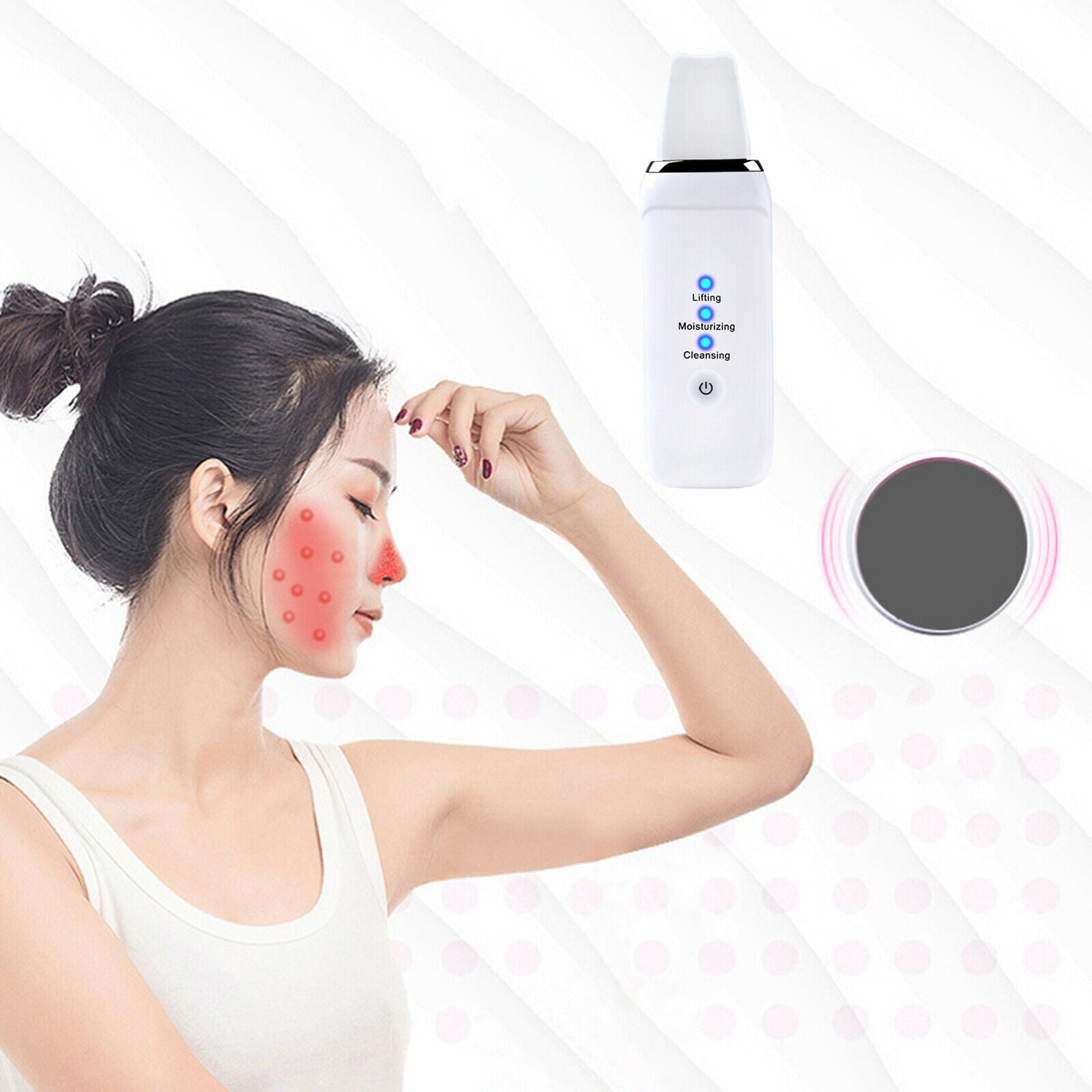 Skin Scrubber Skin Spatula Blackhead Remover with 3 Modes Rechargeable