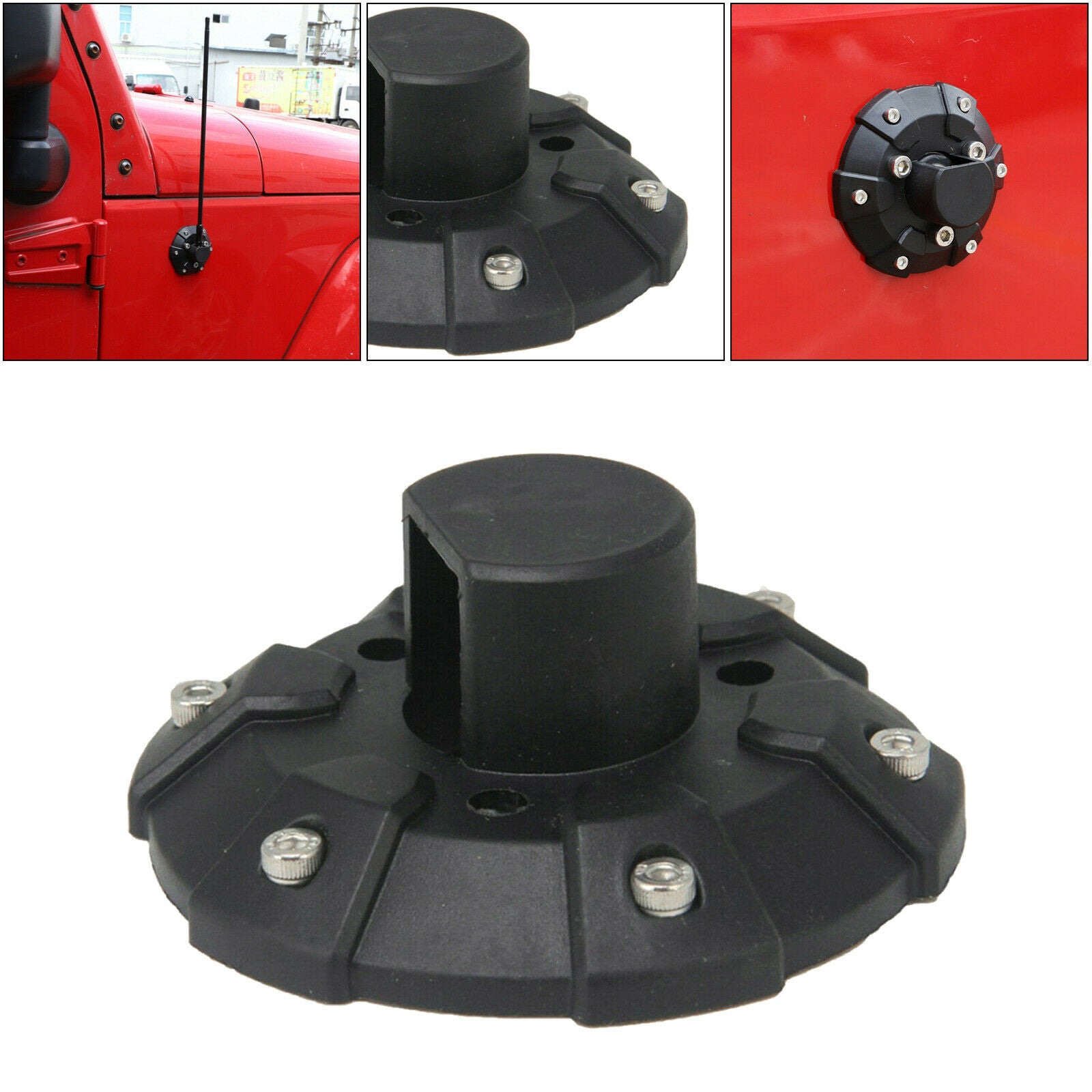 Antenna Base Cover For Wrangler TJ JK JL JT 1997-2020 Replacement Part
