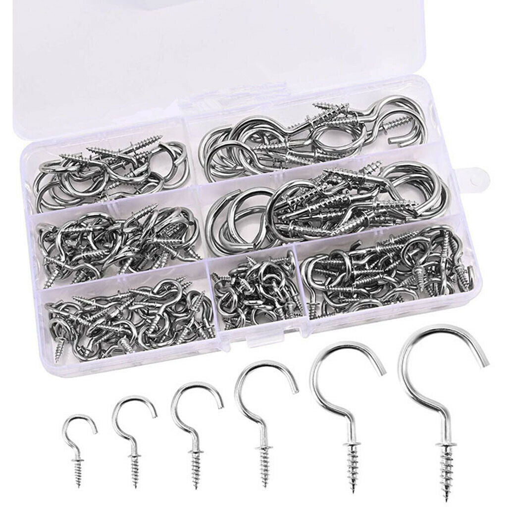Cup Hook Kit 150 Pcs High quality Heavy Duty for Hanging Lights Kitchen
