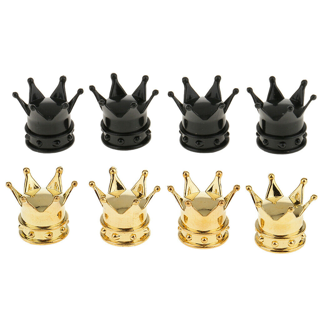 Universal Grown Tire Valve Dust Caps for Car, Bike and Motorcycle - Pack of 8,