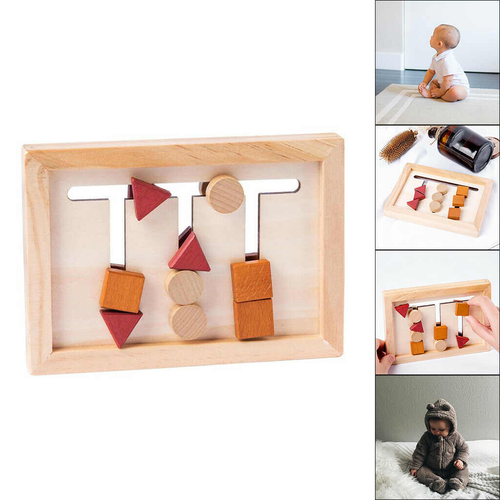Toddler Wooden Shape Matching Toys Game Montessori Toys for 4-6 Years Old