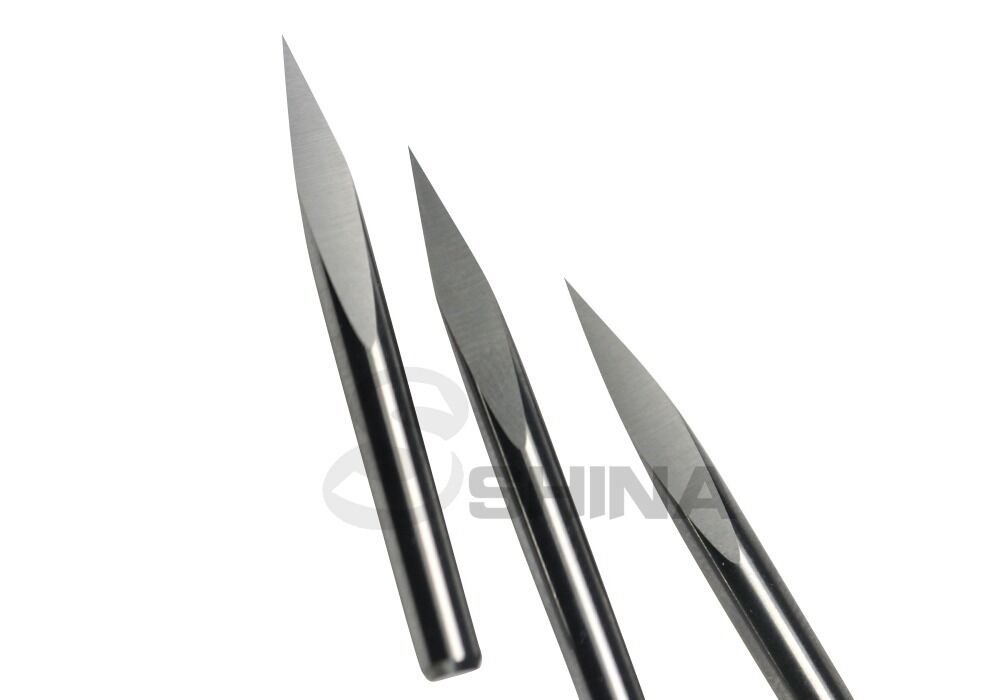 5x 30° 1/8" 3.175mm SHD 0.4mm CED Carbide Pyramid Engraving Bits CNC Router
