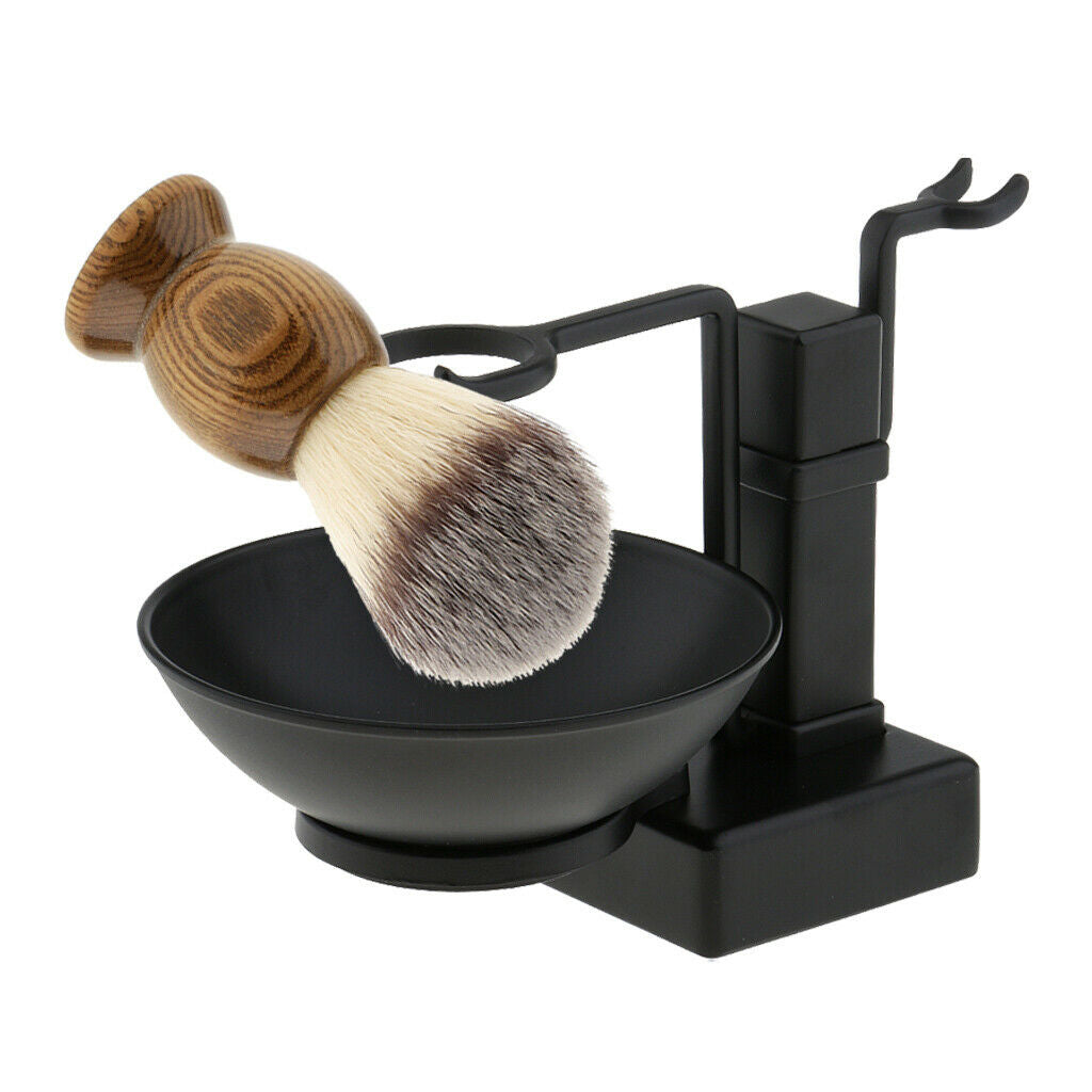 Men Beard Mustache Shaving Tool Toothbrush Holder Bowl Holder with Shaving Brush