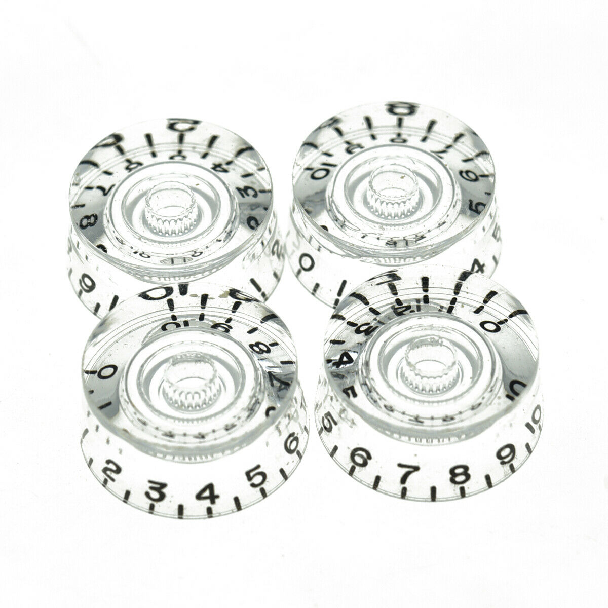 Guitar Speed Dial Knobs 24 Fine Spline Control Knobs for Gibson Les Paul Clear