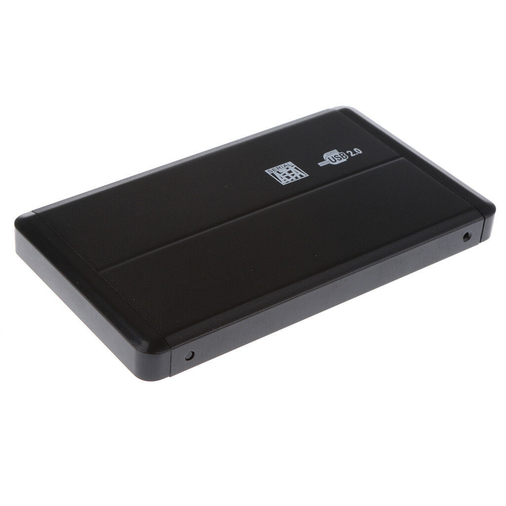USB 2.0 HDD SATA External Hard Drive Disk Enclosure Case for 2.5"SATA Black
