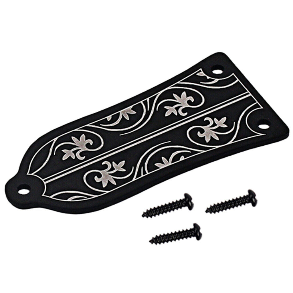 Durable DIY 3 Holes Truss Rod Cover with Screw Replacement for Guitars